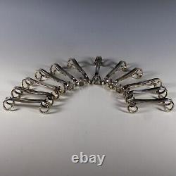 Vintage French Silverplate Abstract Knife Rests Porte-Couteau Box Set of 12
