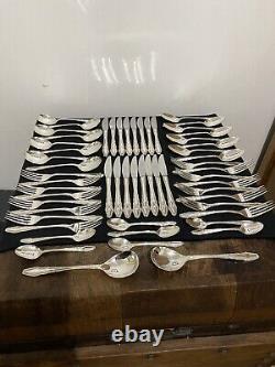 Vintage GROSVENOR Regency 57 Pce Silverplate Cutlery Set