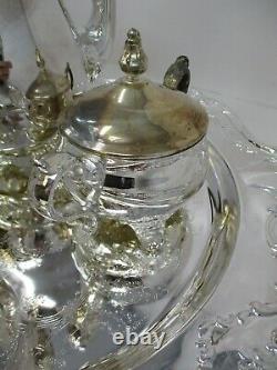 Vintage Gorham Chantilly Silver Plated 4 Pc Tea Set
