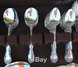 Vintage Gorham Silverplate Flatware Setting For 12 In Chest