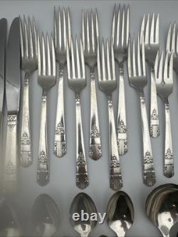 Vintage HARMONY William A. Rogers Silver-plated Silverware Set of 50