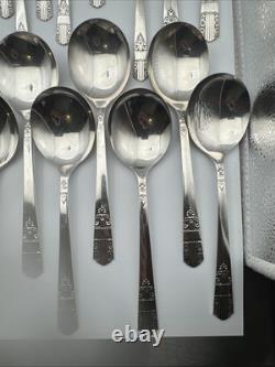 Vintage HARMONY William A. Rogers Silver-plated Silverware Set of 50