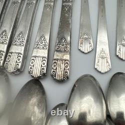 Vintage HARMONY William A. Rogers Silver-plated Silverware Set of 50