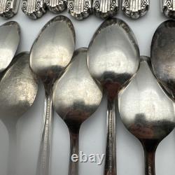 Vintage HARMONY William A. Rogers Silver-plated Silverware Set of 50