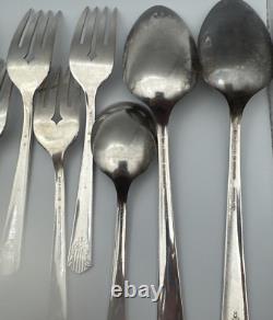 Vintage HARMONY William A. Rogers Silver-plated Silverware Set of 50
