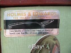 Vintage Holmes & Edwards Inlaid IS Romance Silverplate Flatware Set 57 pcs