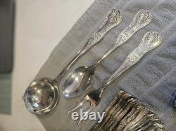 Vintage Italian Silver-Plated Flatware Set (51 Pc) Baroque Ornate Italy