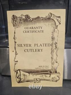 Vintage Italian Silver-Plated Flatware Set (51 Pc) Baroque Ornate Italy