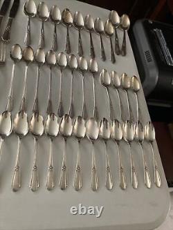 Vintage Lot 58 Pieces Rogers IS Silverplate Flatware Service For 8