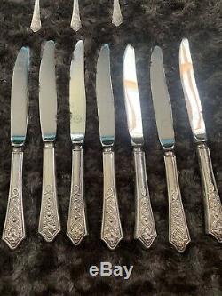 Vintage Newbridge EPNS Celtic Silverware Set 43 Pcs Spoon Knife Ireland Silver