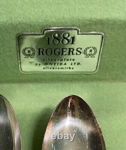 Vintage Oneida 1881 Rogers Plantation 43pc Silverplate Flatware Set & Case 1948