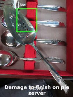 Vintage Oneida Ltd. 1881 Rogers Lilac Time 70 Piece Silverware Set Service for 8