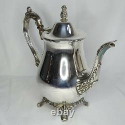 Vintage Oneida Silver Plated Tea Set Coffee Pot Teapot Sugar Bowl Milk Jug Tray
