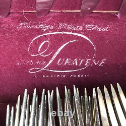 Vintage PRESTIGE Silverplate Grenoble FLATWARE SET withCase 54 Pcs