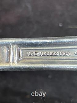 Vintage Rogers Bros 1847 Silverware Set AMBASSADOR 55 Pieces Silverplate with box