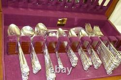 Vintage Rogers Bros Eternally Yours 89 Piece Silver Plate Flatware Set for 12