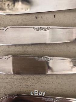 Vintage Sheffield Silver Mother of Pearl MOP Fish Knives & Forks Set For GUMPS 1