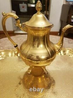 Vintage Sheridan Taunton Silversmiths Gold Electroplated Tea Set 1 Pots