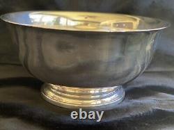 Vintage Silver Gorham Punch Bowl Set 16 Cups Simple Modern Design Could Monagram
