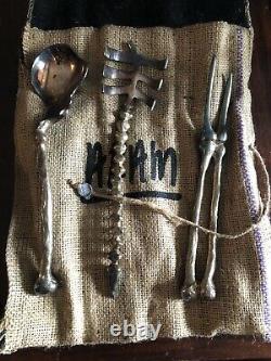 Vintage Silver- Plate Skeletal System Bone Serving Set by Michael Aram