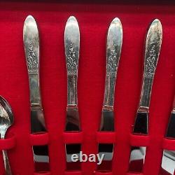 Vintage Simeon L. & George H. Rogers Flatware Set Presentation Pattern Service 6