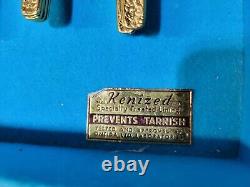 Vintage Tudor Plate oneida community silverware set gold anti tarnish chest