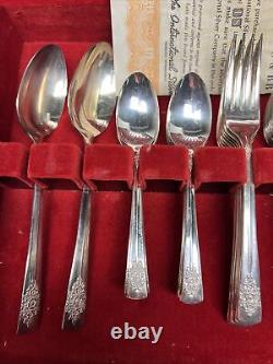 Vtg International Silver ROGERS BROS Silverplate Service For 8 + Serving Pieces