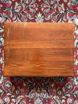 Vtg King Edward Silverplate 35 Pc Silverware & Serving Set Storage Box 1930's