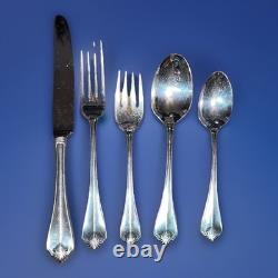 Vtg. Oneida Silverplated Flatware King James 55 Piece Set withStorage Case READ