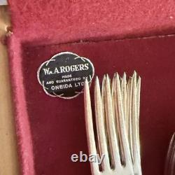 Vtg Oneida William A Rogers Sectional Silverplated Flatware Set Of 68 Serving