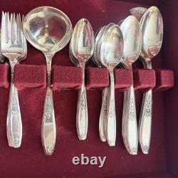 Vtg Oneida William A Rogers Sectional Silverplated Flatware Set Of 68 Serving