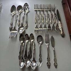 Vtg Reed & Barton English Crown Silver Plate Flatware 1968 Mirrorstele Incomplet