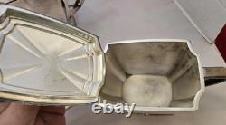 Vtg Rogers Bros 1847 Prelude Silverplate Tea Set Pot, Sugar, Creamer & Thongs