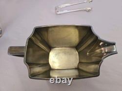 Vtg Rogers Bros 1847 Prelude Silverplate Tea Set Pot, Sugar, Creamer & Thongs