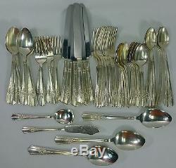 WALLACE silver MAYTIME silverplate 59-piece SET SERVICE for Eight (8) + Serving