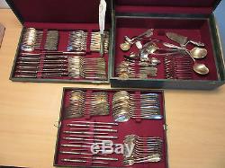 WMF Silverplate 2200 pattern huge 130pc flatware set srvc for 12 with cases
