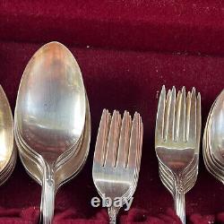 WM ROGERS TREASURE SILVERPLATED SERVICE FOR 12 In Box 75 Pieces