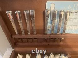 WM Roger's Silver plated Flatware Set Cadence Serving Pieces Included
