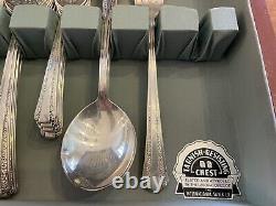 WM Rogers Co. Deluxe Plate GRACIOUS 1939 Silver Flatware 52 pc setting For 12