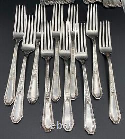 WM Rogers Extra Plate Chalfonte Original Rogers Silverplate 62pc Flatware Set