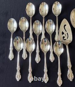 WM Rogers Mfg Co Original Rogers GRAND ELEGANCE Silver Plate Flatware 65 piece +