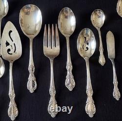 WM Rogers Mfg Co Original Rogers GRAND ELEGANCE Silver Plate Flatware 65 piece +