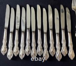 WM Rogers Mfg Co Original Rogers GRAND ELEGANCE Silver Plate Flatware 65 piece +