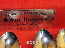 WM Rogers Oneida Community Silver-Plate LADY STUART Flatware 42 pc set 1949