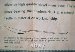 WM Rogers Silverplate Flatware 1954 Mountain Rose 50 Pieces with Wood Box