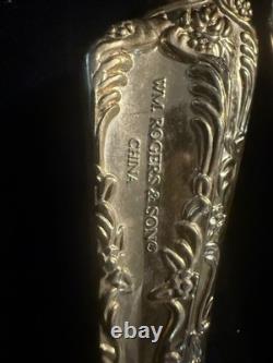 WM Rogers & Son Enchanted Rose Gold Plated Silverware Flatware 50 Pc