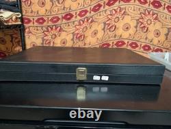 WM Rogers Son Silverplate Silverware Flatware Set Enchanted Rose 51 Pieces