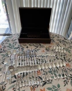WM Rogers Troy Pattern Silverware 45 Service Pieces