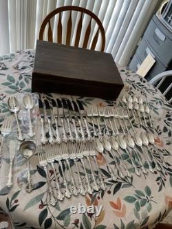 WM Rogers Troy Pattern Silverware 45 Service Pieces