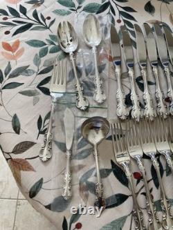 WM Rogers Troy Pattern Silverware 45 Service Pieces